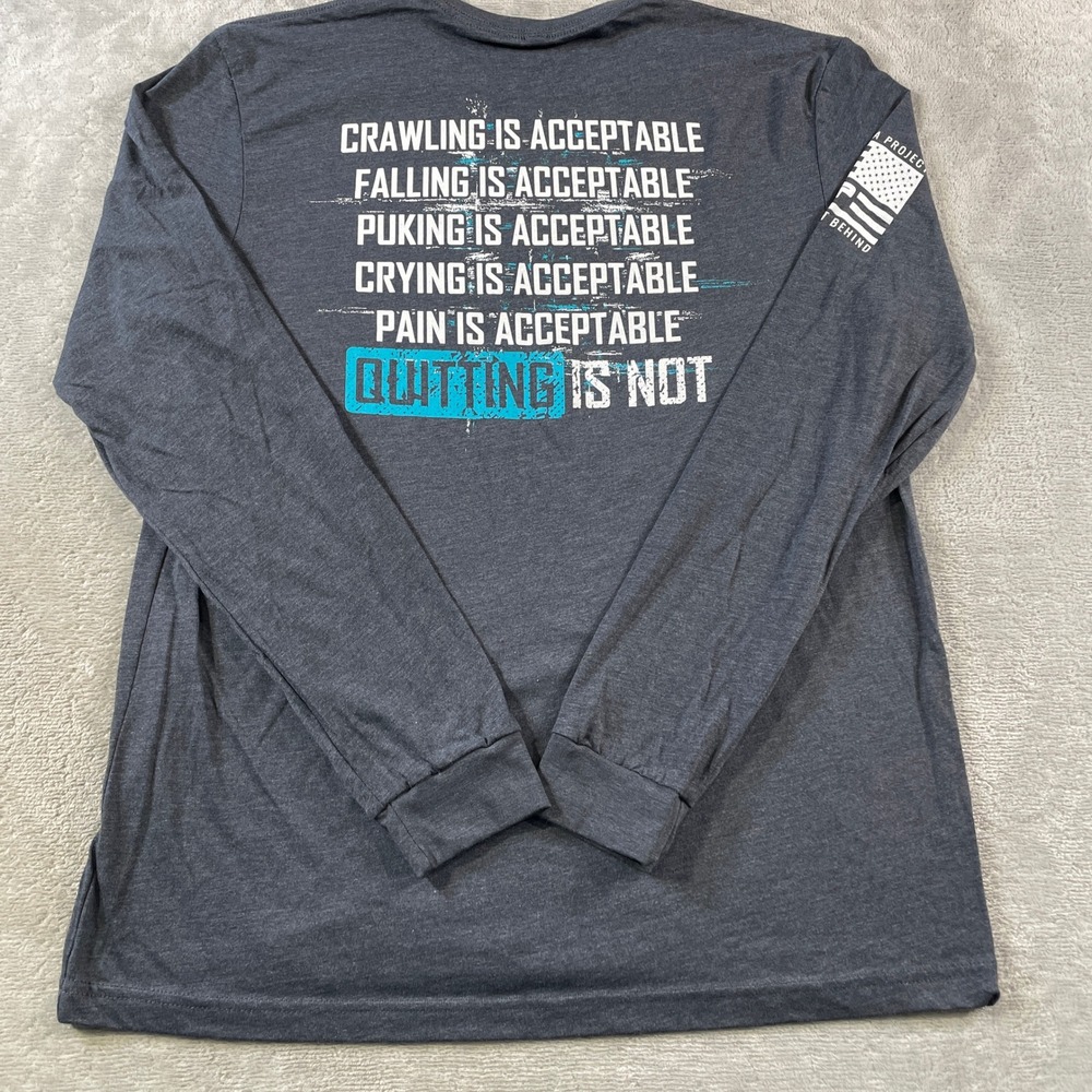 Til Valhalla Project Shirt Mens Large Quitting Not Acceptable Veteran Support
